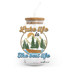 Load image into Gallery viewer, Lake Life is the Best Life 20oz Libbey Glass Can, 34oz Hip Sip, 40oz Tumbler UVDTF or Sublimation Decal Transfer
