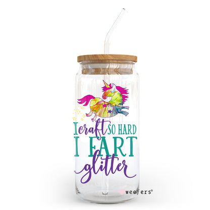 I'm so Girly I Fart Glitter 20oz Libbey Glass Can, 34oz Hip Sip, 40oz Tumbler UV DTF or Sublimation Decal Transfer - Weefers