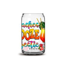 Load image into Gallery viewer, Beaches Booze and Bestie 16oz Libbey Glass Can UV-DTF or Sublimation Wrap - Decal
