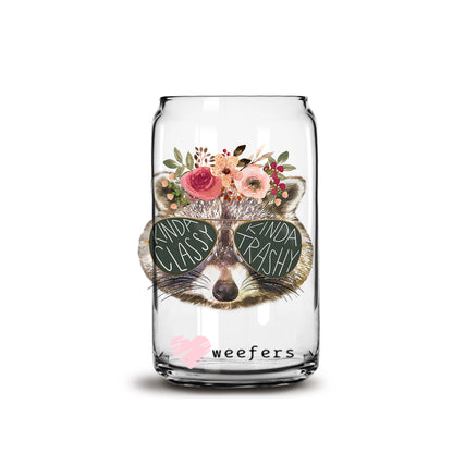 Kinda Classy Kinda Trashy  Libbey Glass Can UV DTF or Sublimation Wrap - Decal - Weefers