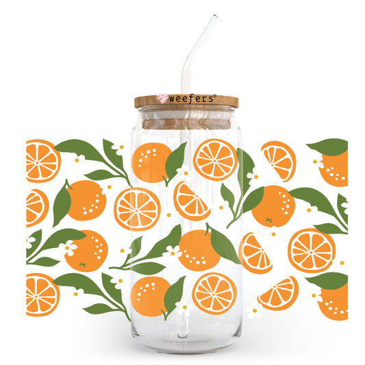 Orange Burst 20oz Libbey Glass Can, 34oz Hip Sip, 40oz Tumbler UV DTF or Sublimation Decal Transfer - Weefers