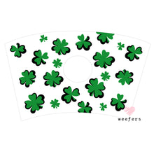 Load image into Gallery viewer, St Patricks Day Shamrocks Cold Cup Wrap- HOLE - Ready to apply
