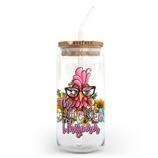The Chicken Whisperer 20oz Libbey Glass Can UV DTF or Sublimation Wrap - Decal Weefers