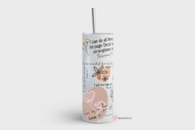 Load and play video in Gallery viewer, 20oz Skinny Tumbler Wrap - Boho Christian Daily Inspiration
