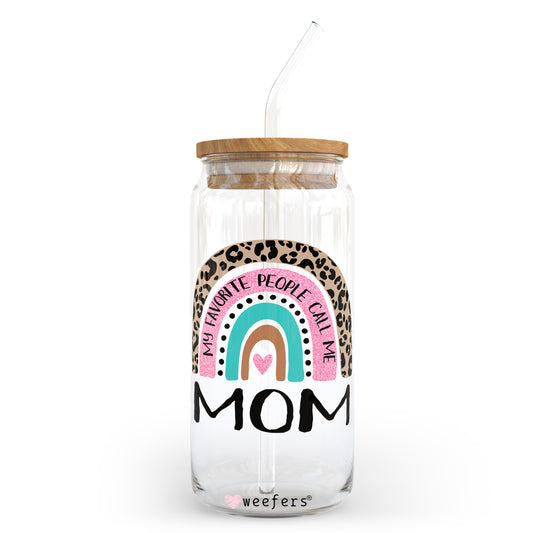 Mother's Day Mom Boho Rainbow 20oz Libbey Glass Can, 34oz Hip Sip, 40oz Tumbler UV DTF or Sublimation Decal Transfer - Weefers