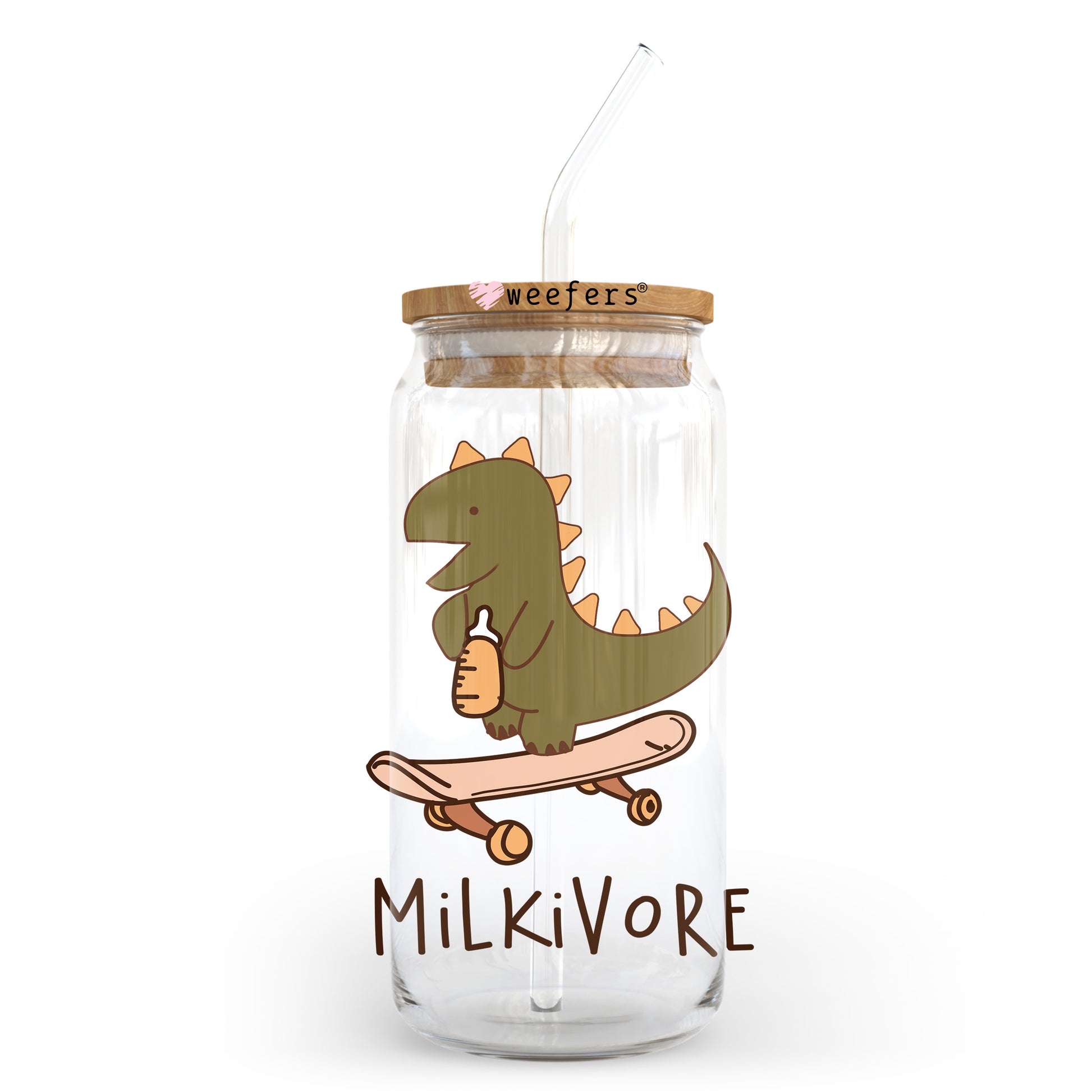 Milkivore 20oz Libbey Glass Can UV DTF or Sublimation Wrap - Decal Transfer - Weefers