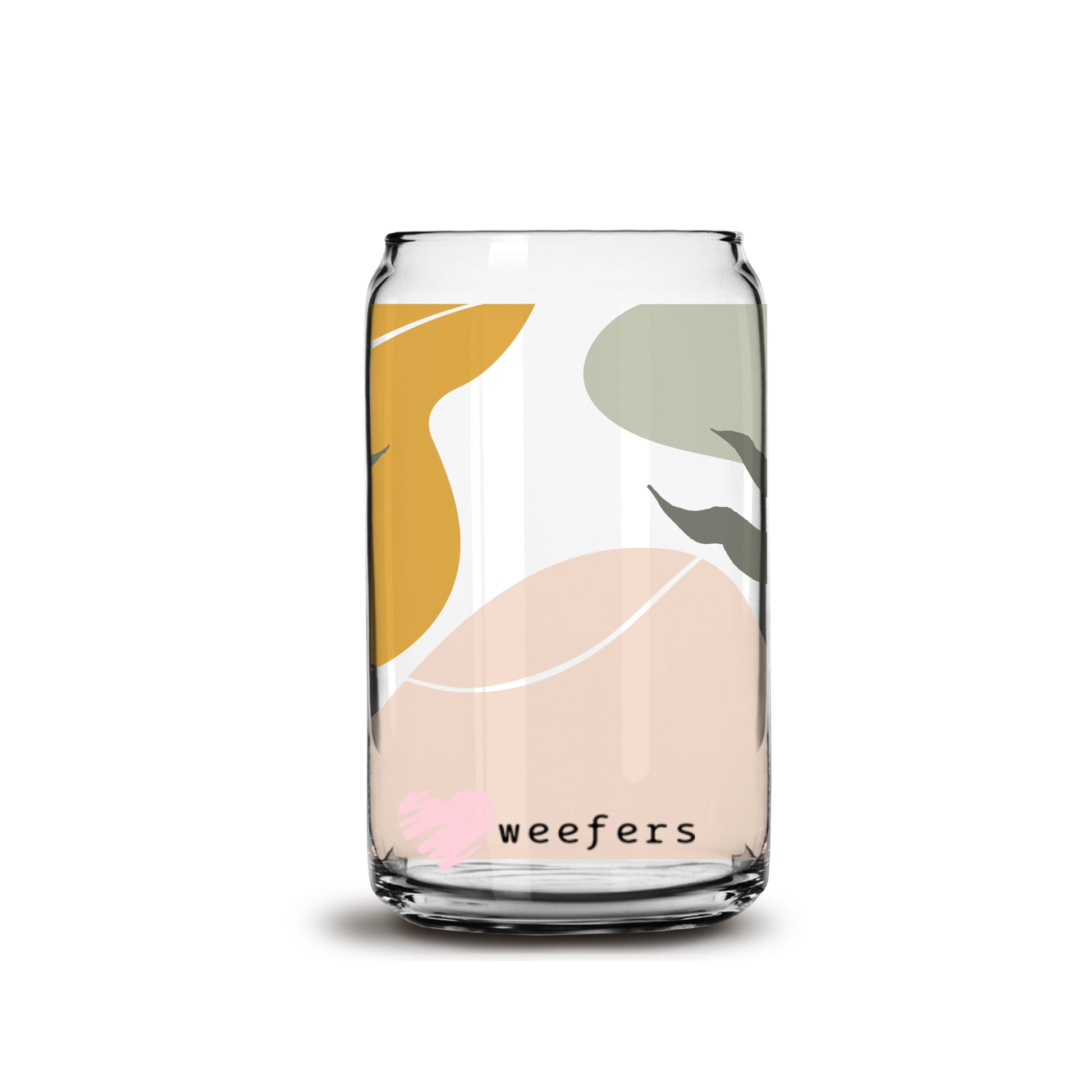 Abstract Neutrals Libbey Glass Can UV DTF or Sublimation Wrap - Decal - Weefers