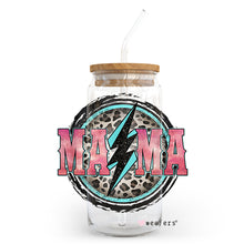 Load image into Gallery viewer, Mama Leopard Lightening 20oz Libbey Glass Can UV-DTF or Sublimation Wrap - Decal
