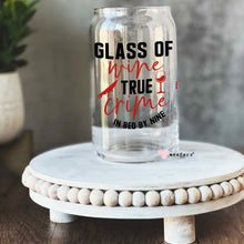Load image into Gallery viewer, Glass of Wine True Crime 16oz Libbey Glass Can Cup UV-DTF or Sublimation Wrap - Decal

