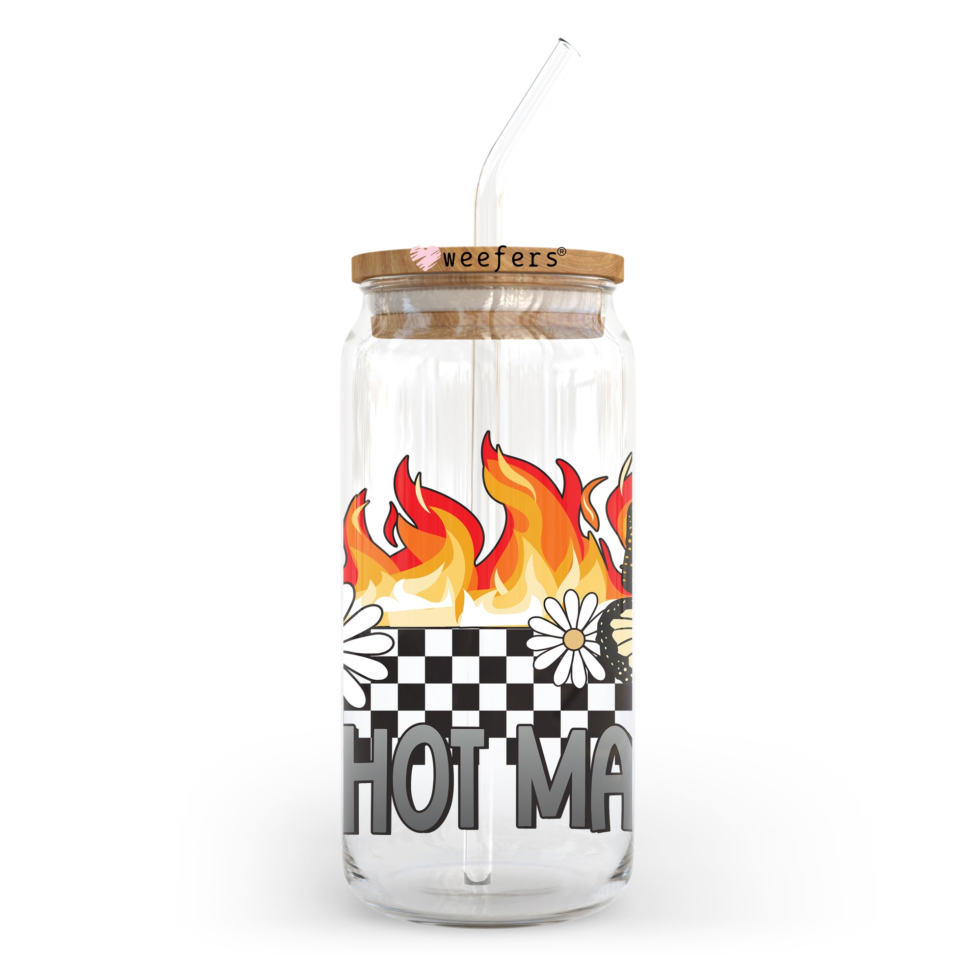 One Hot Mama 20oz Libbey Glass Can UV DTF or Sublimation Wrap - Decal Transfer - Weefers