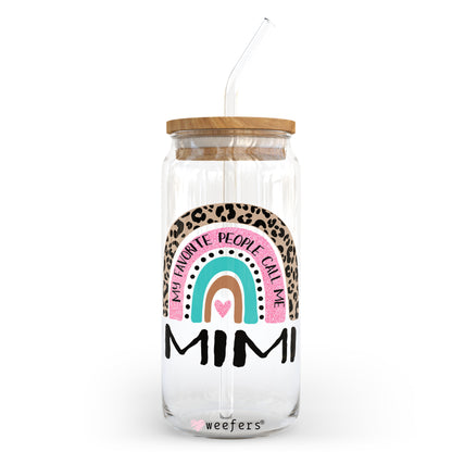 Mother's Day Mimi Boho Rainbow 20oz Libbey Glass Can, 34oz Hip Sip, 40oz Tumbler UV DTF or Sublimation Decal Transfer - Weefers