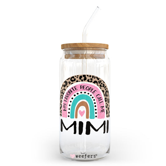 Mother's Day Mimi Boho Rainbow 20oz Libbey Glass Can, 34oz Hip Sip, 40oz Tumbler UV DTF or Sublimation Decal Transfer - Weefers