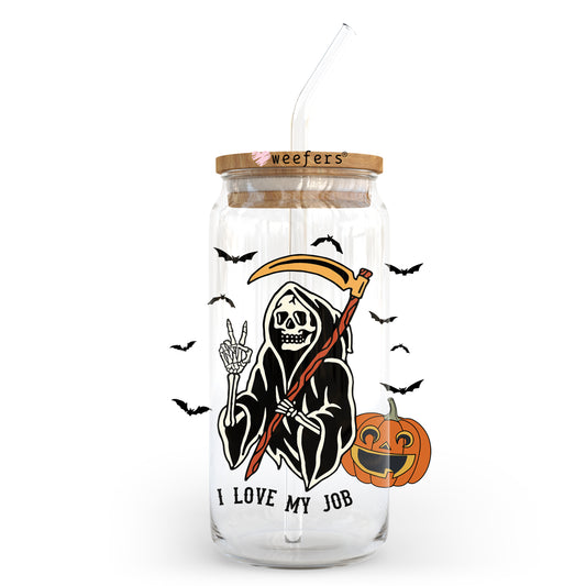 I Love My Job 20oz Libbey Glass Can, 34oz Hip Sip, 40oz Tumbler UV DTF or Sublimation Decal Transfer - Weefers