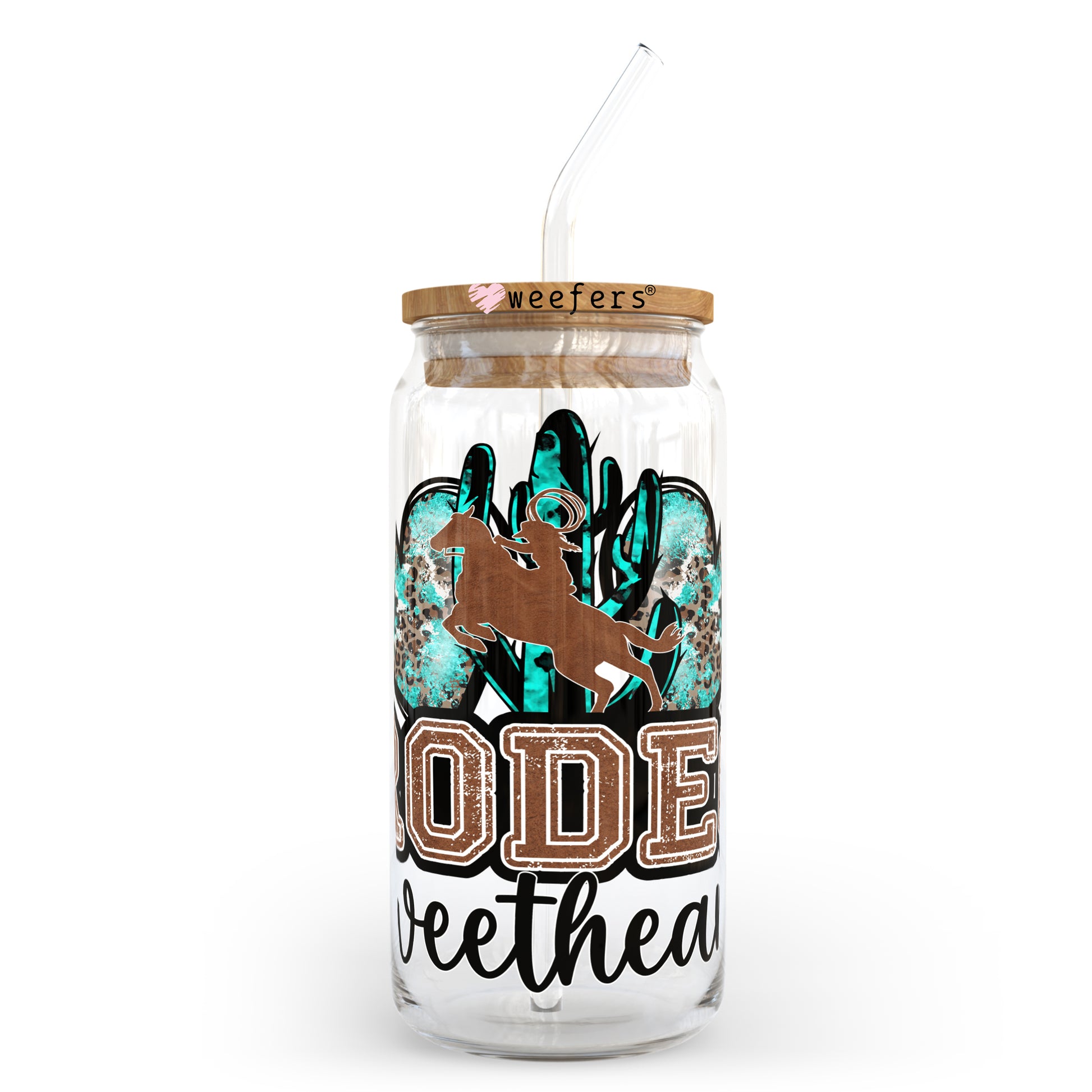 Rodeo Sweetheart 20oz Libbey Glass Can, 34oz Hip Sip, 40oz Tumbler UV DTF or Sublimation Decal Transfer - Weefers