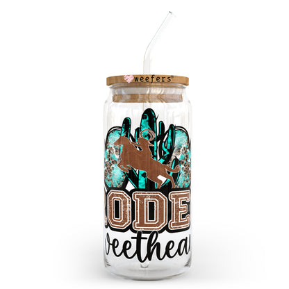 Rodeo Sweetheart 20oz Libbey Glass Can, 34oz Hip Sip, 40oz Tumbler UV DTF or Sublimation Decal Transfer - Weefers