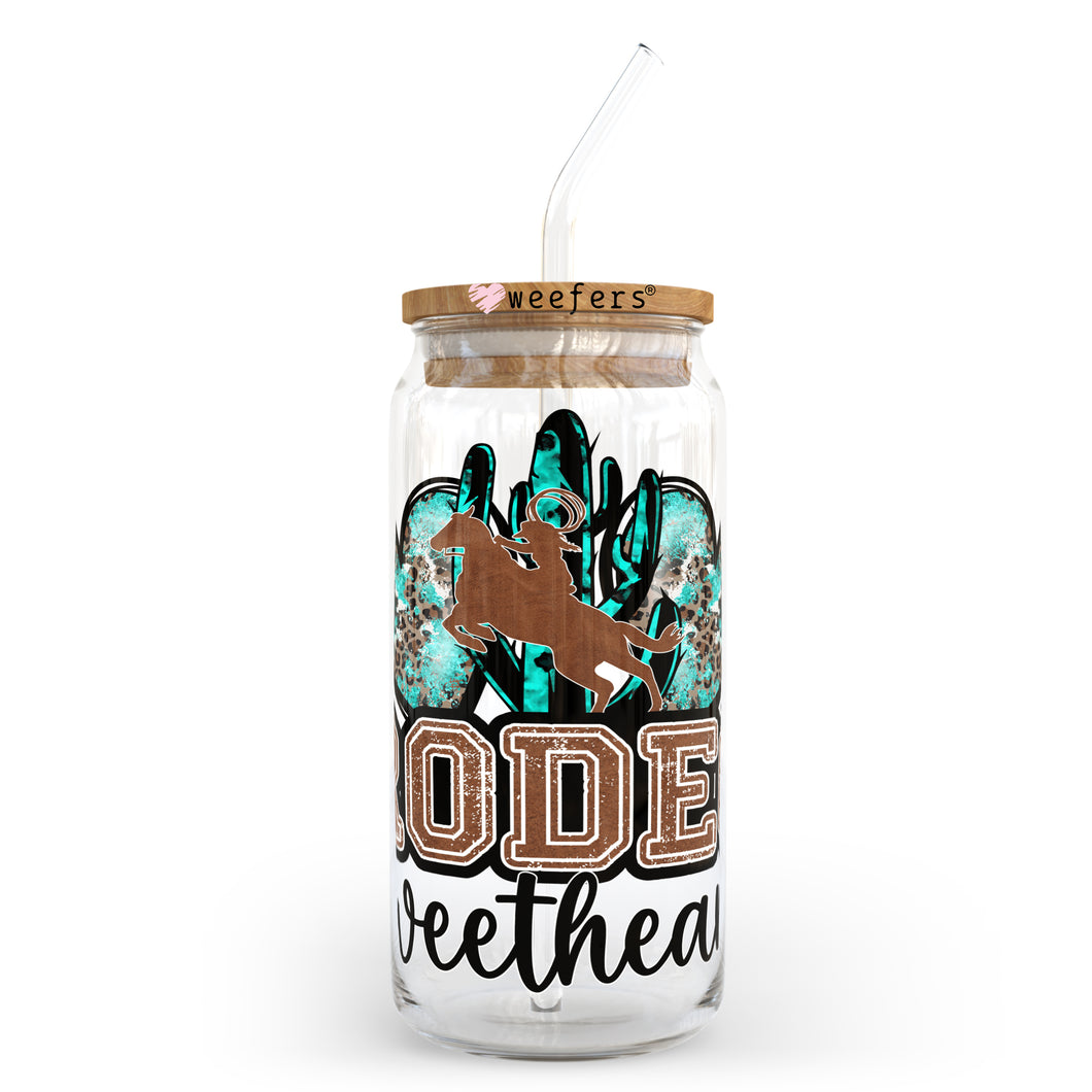 Rodeo Sweetheart 20oz Libbey Glass Can UV-DTF or Sublimation Wrap - Decal
