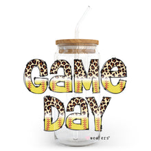 Load image into Gallery viewer, Game Day Leopard Softball 20oz Libbey Glass Can UV-DTF or Sublimation Wrap - Decal
