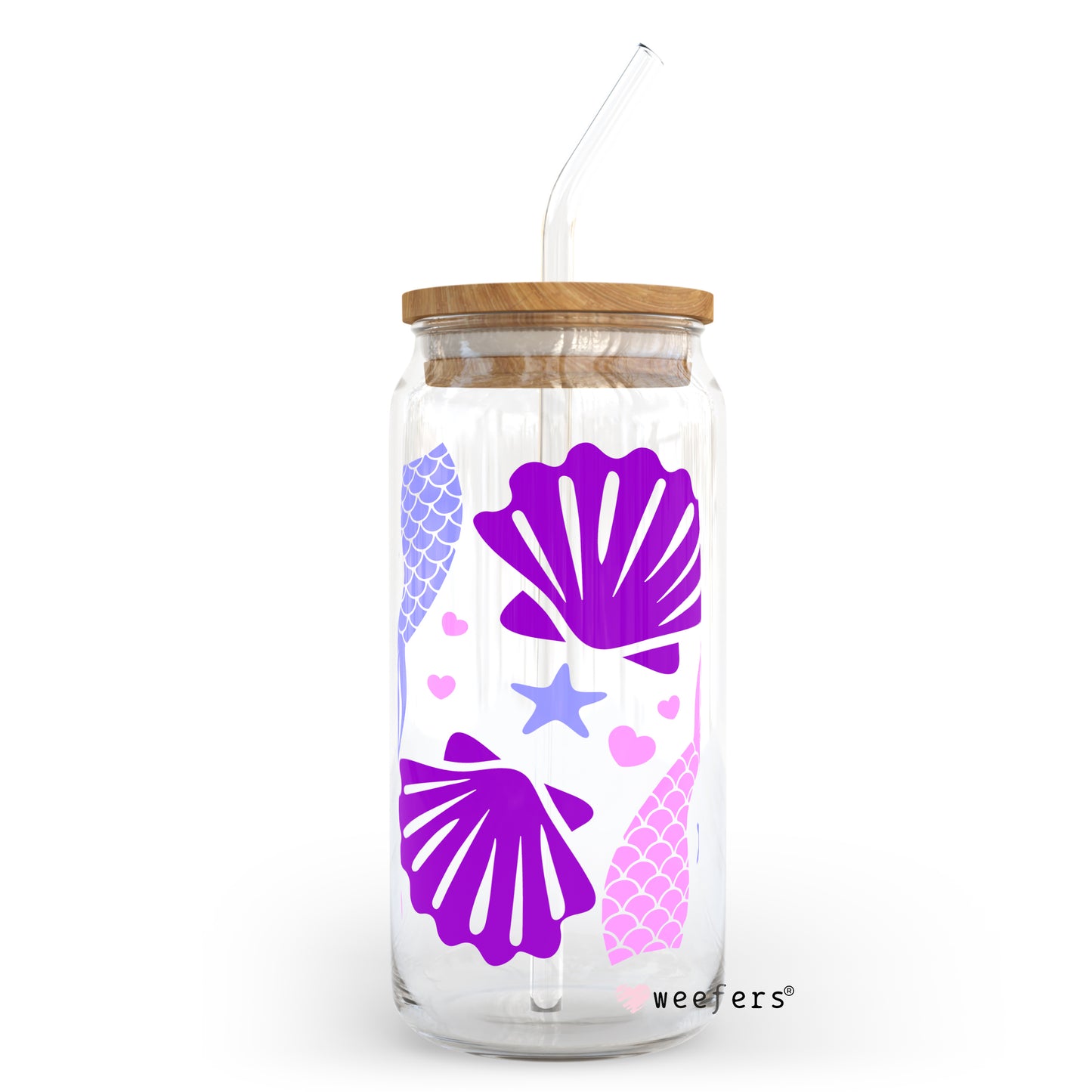 Mermaid Dreams 20oz Libbey Glass Can, 34oz Hip Sip, 40oz Tumbler UV DTF or Sublimation Decal Transfer - Weefers