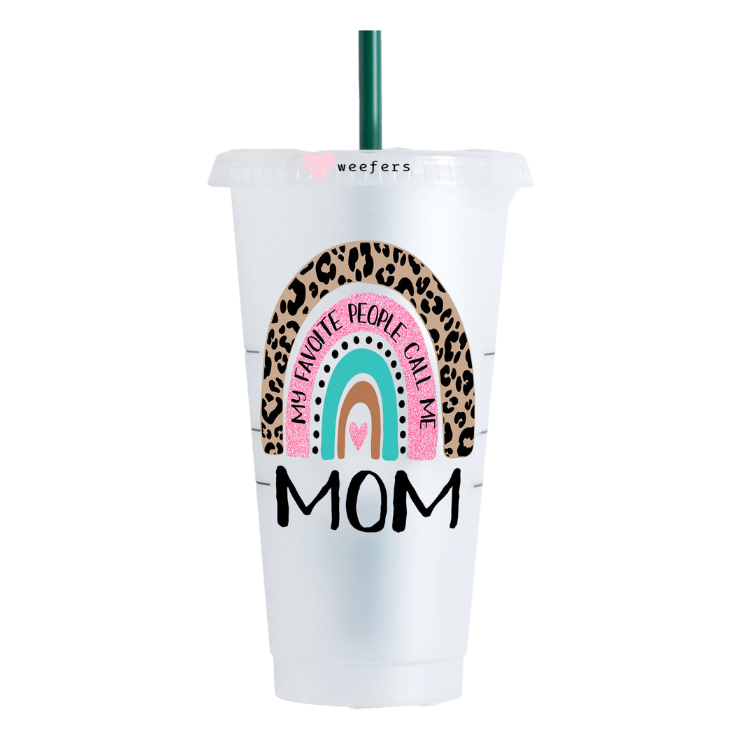 Mother's Day Boho Rainbow Mom 24oz UV-DTF Cold Cup Wrap - Ready to apply Decal