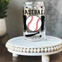 Load image into Gallery viewer, Baseball Mom Bats and Balls 16oz Libbey Glass Can UV-DTF or Sublimation Wrap - Decal
