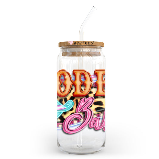Rodeo Babe 20oz Libbey Glass Can UV DTF or Sublimation Wrap - Decal Transfer Weefers