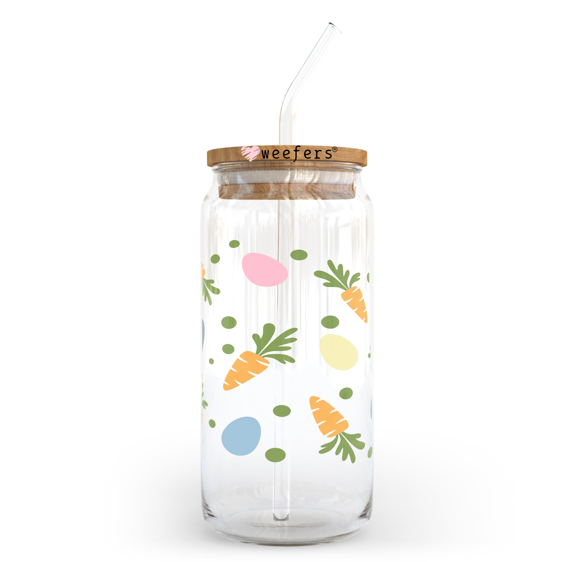 Easter Carrots and Eggs 20oz Libbey Glass Can, 34oz Hip Sip, 40oz Tumbler UV DTF or Sublimation Decal Transfer - Weefers