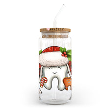 Load image into Gallery viewer, Dentist Christmas 20oz Libbey Glass Can, 34oz Hip Sip, 40oz Tumbler UVDTF or Sublimation Decal Transfer
