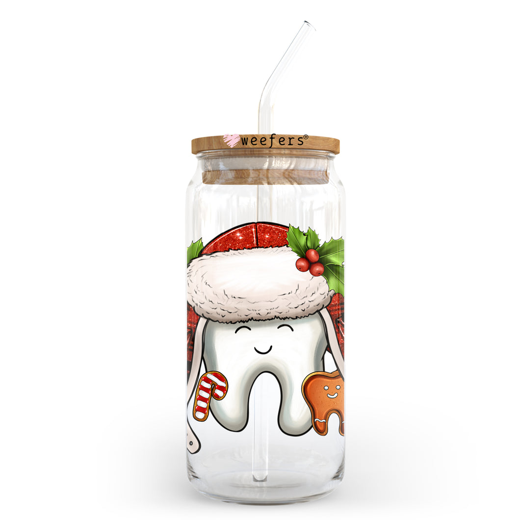 Dentist Christmas 20oz Libbey Glass Can, 34oz Hip Sip, 40oz Tumbler UVDTF or Sublimation Decal Transfer