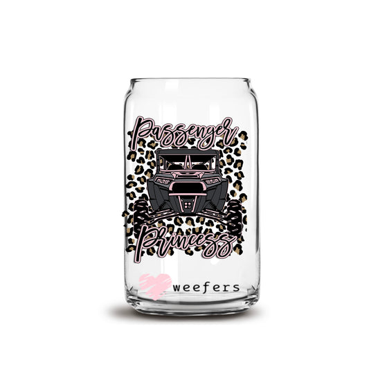 Passenger Princess Off Roading 16oz Libbey Glass Can UV DTF or Sublimation Cup Wrap - Decal Transfer Weefers