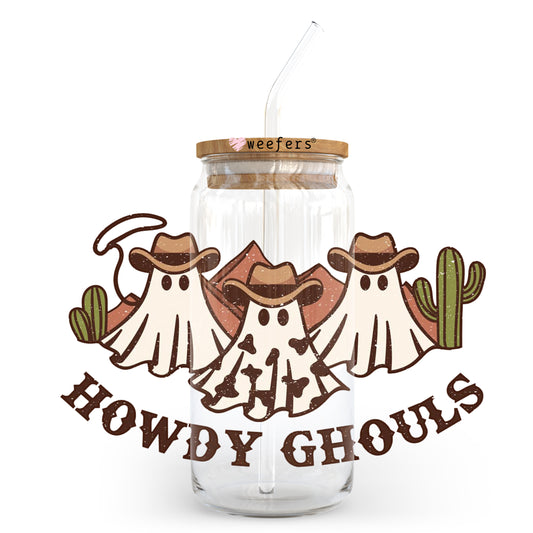 Howdy Ghouls Halloween 20oz Libbey Glass Can, 34oz Hip Sip, 40oz Tumbler UV DTF or Sublimation Decal Transfer - Weefers