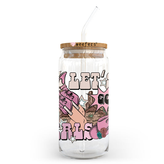 Let's Go Girls 20oz Libbey Glass Can UV DTF or Sublimation Wrap - Decal Transfer Weefers