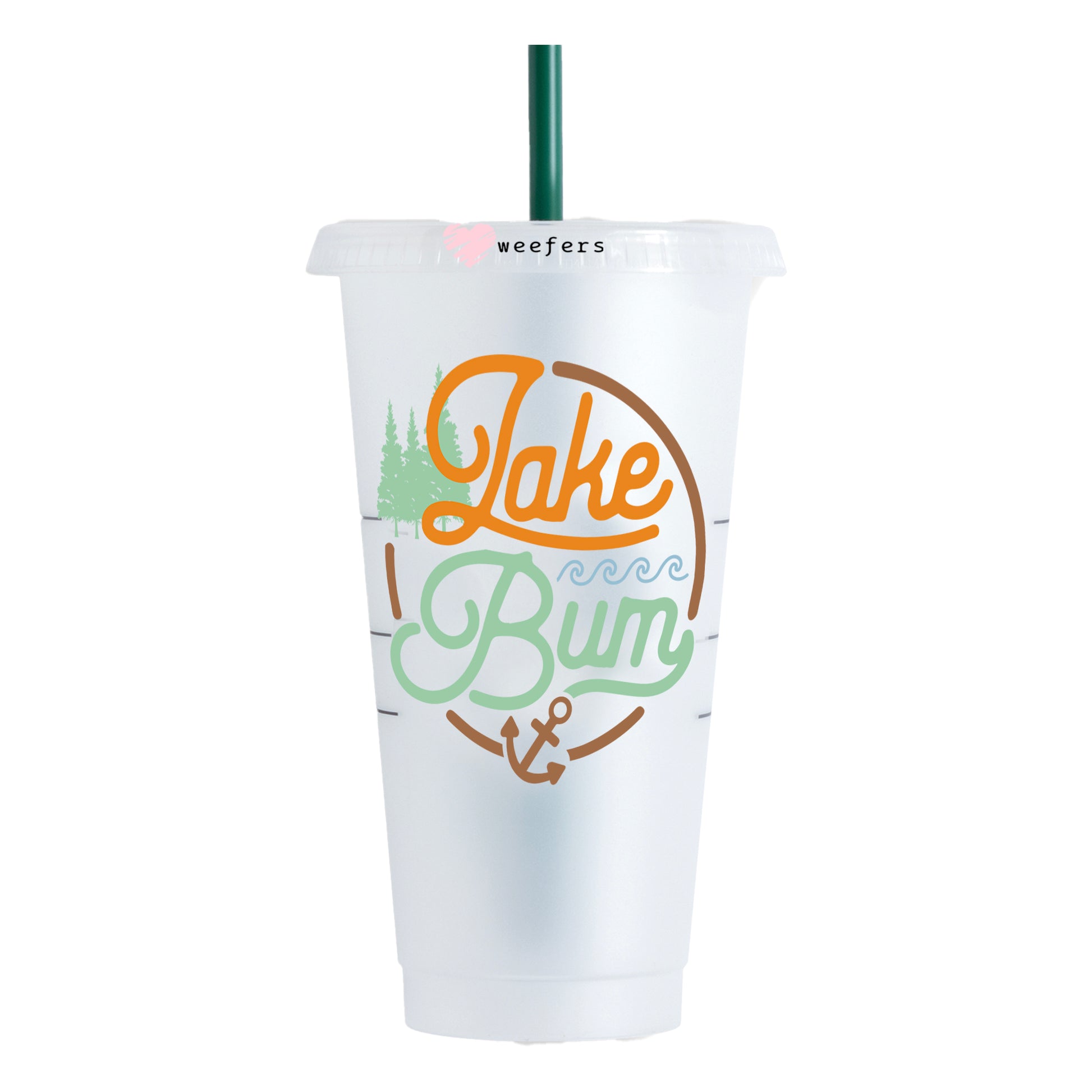 Lake Bum 24oz UV DTF Cold Cup Wrap - Ready to apply Decal - Weefers