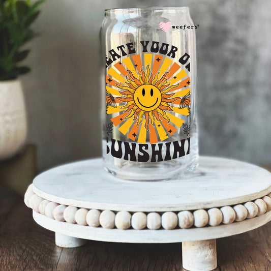 Create your Own Sunshine 16oz Libbey Glass Can UV DTF or Sublimation Cup Wrap - Decal Transfer Weefers