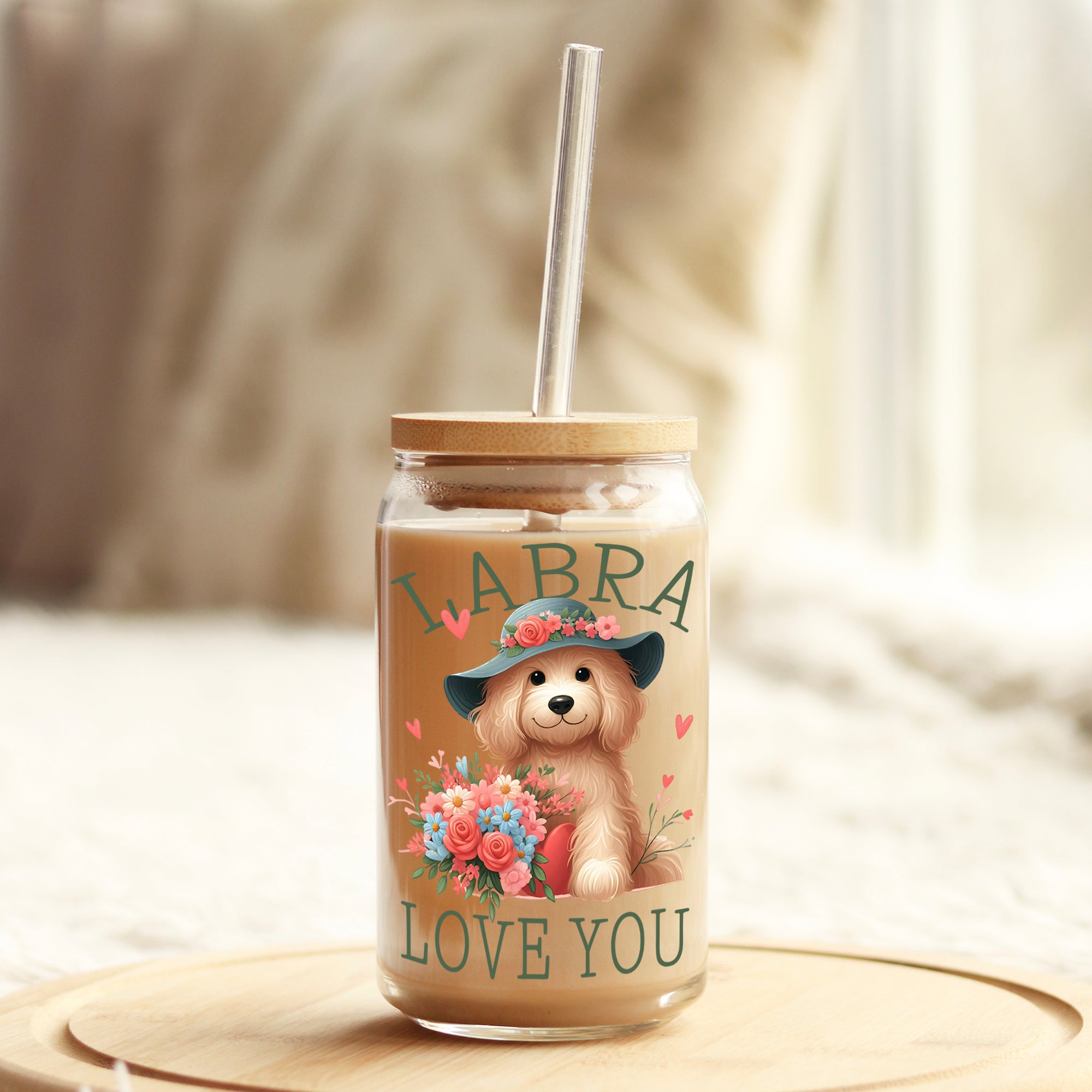 I Love You Beary Much Graphic 16oz. Libbey Cup