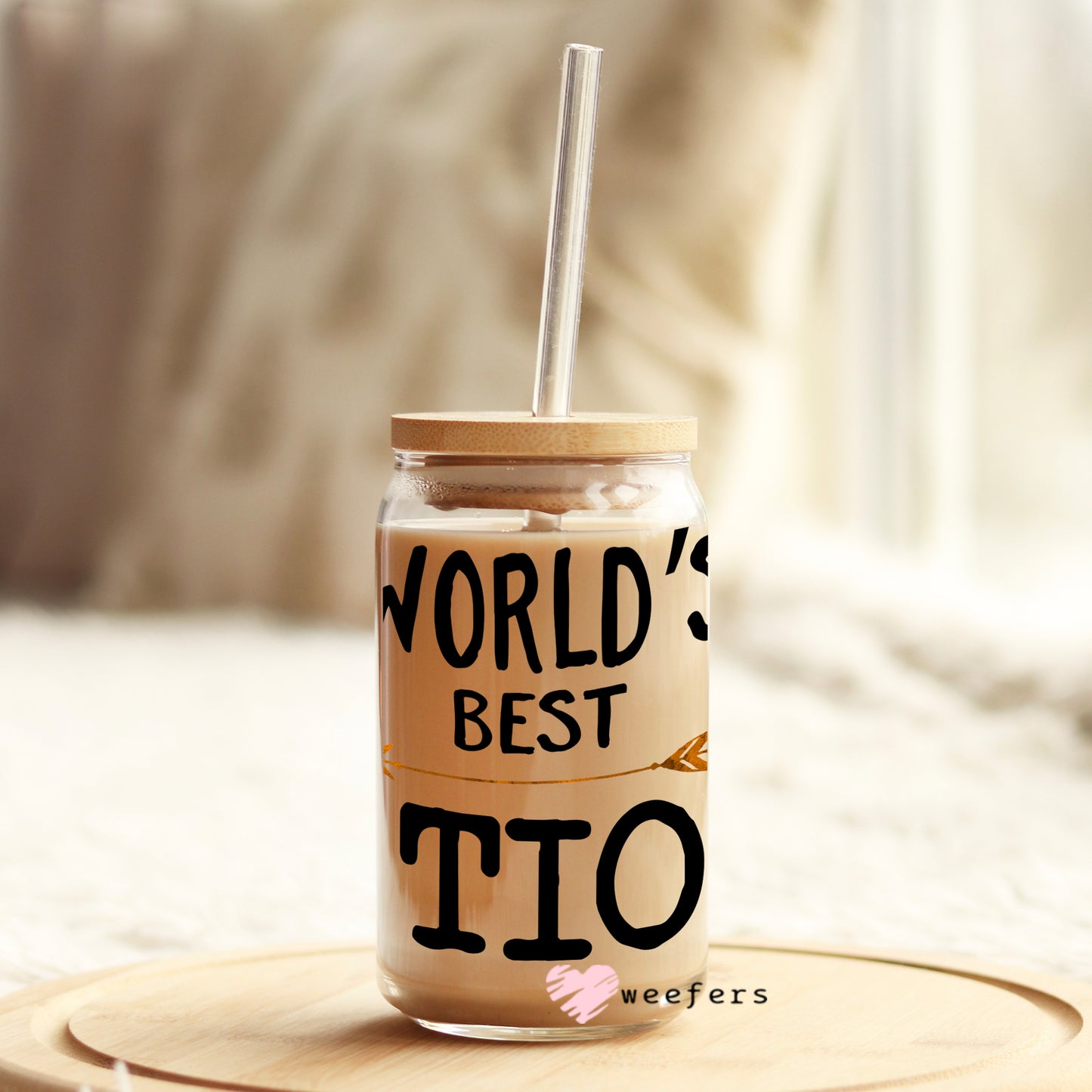 World's Best Tio 16oz Libbey Glass Can UV DTF or Sublimation Wrap - Decal - Weefers