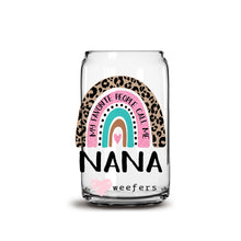 Load image into Gallery viewer, Mother&#39;s Day Nana Boho Rainbow Libbey Glass Can UV-DTF or Sublimation Wrap - Decal
