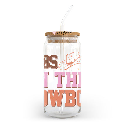 Dibs on the Cowboy 20oz Libbey Glass Can UV DTF or Sublimation Wrap - Decal Transfer - Weefers