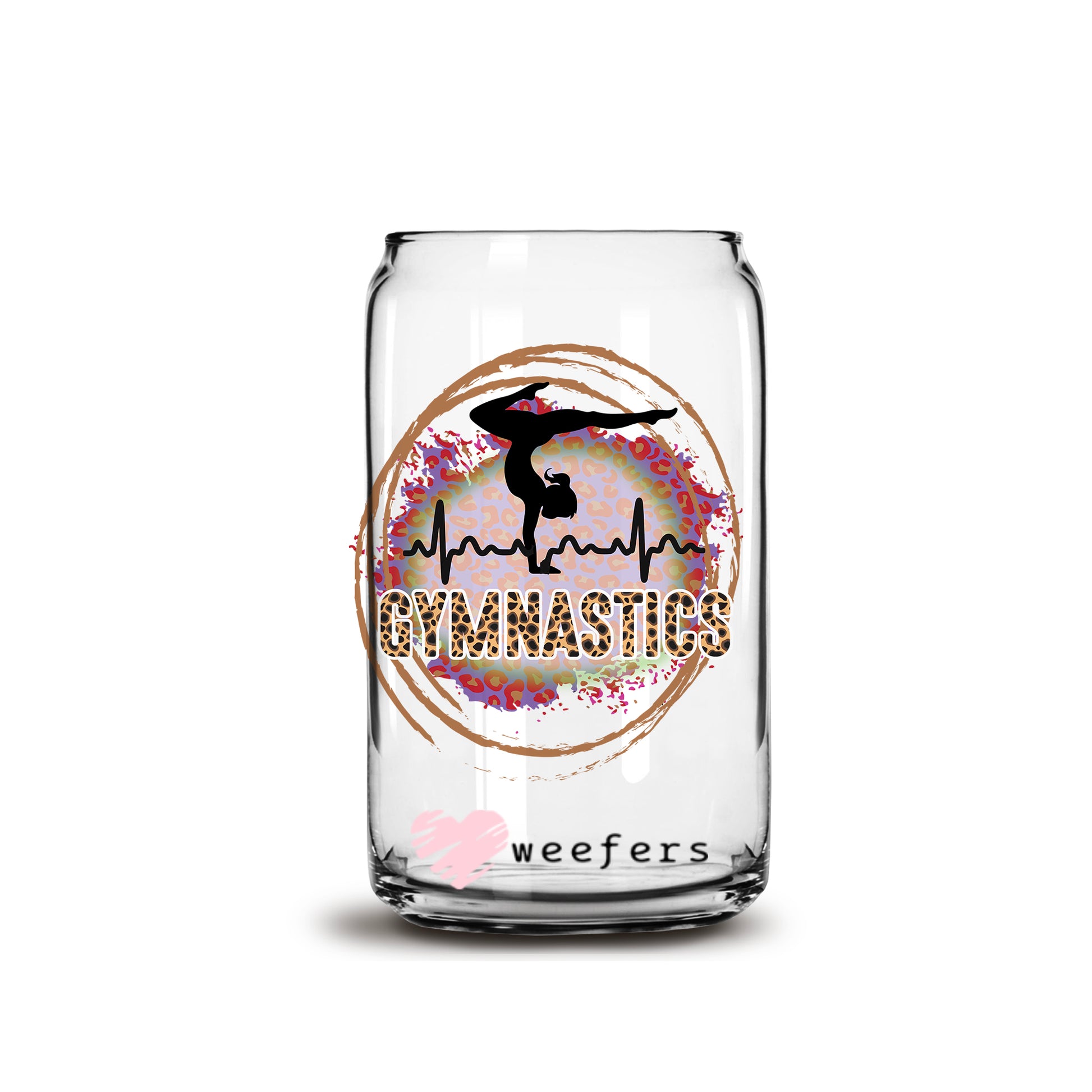 Gymnastics 16oz Libbey Glass Can UV DTF or Sublimation Wrap - Decal - Weefers