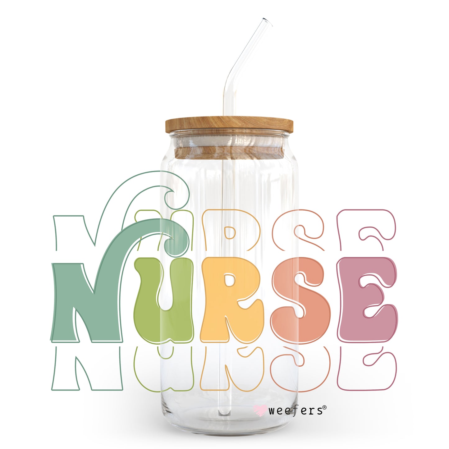 Nurse Nurse 20oz Libbey Glass Can, 34oz Hip Sip, 40oz Tumbler UV DTF or Sublimation Decal Transfer - Weefers