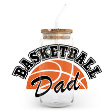 Load image into Gallery viewer, a basketball dad jar with a straw in it
