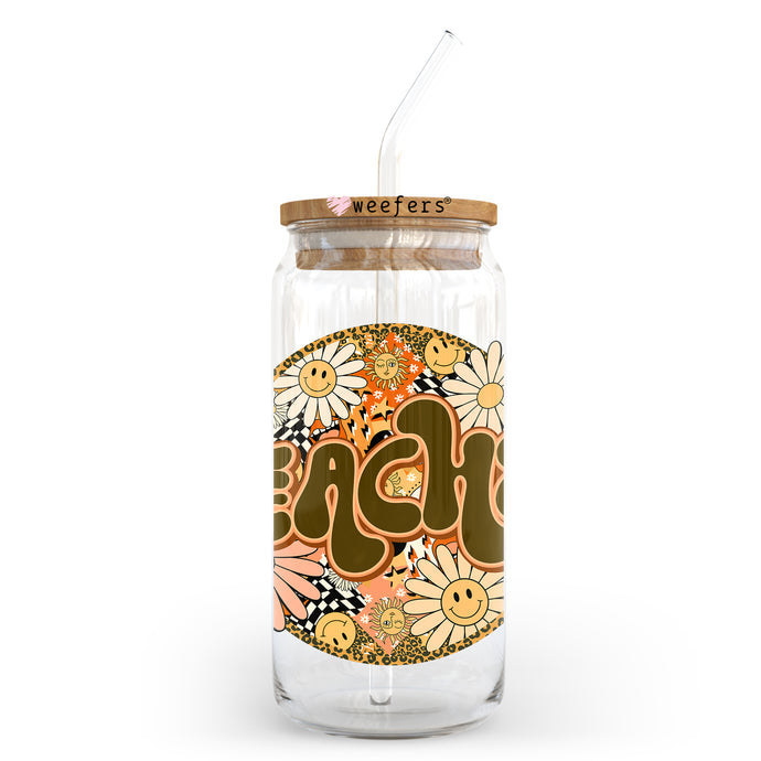 a glass jar with a straw in it