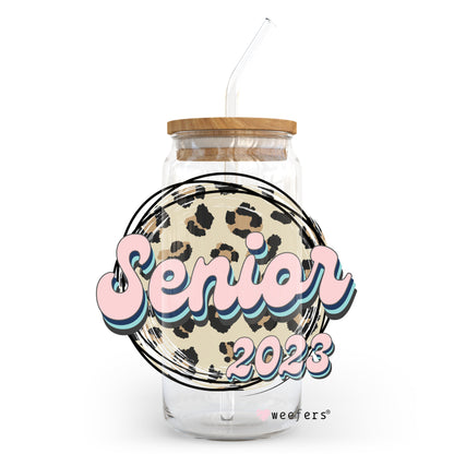 Retro Senior 2023 20oz Libbey Glass Can, 34oz Hip Sip, 40oz Tumbler UV DTF or Sublimation Decal Transfer - Weefers