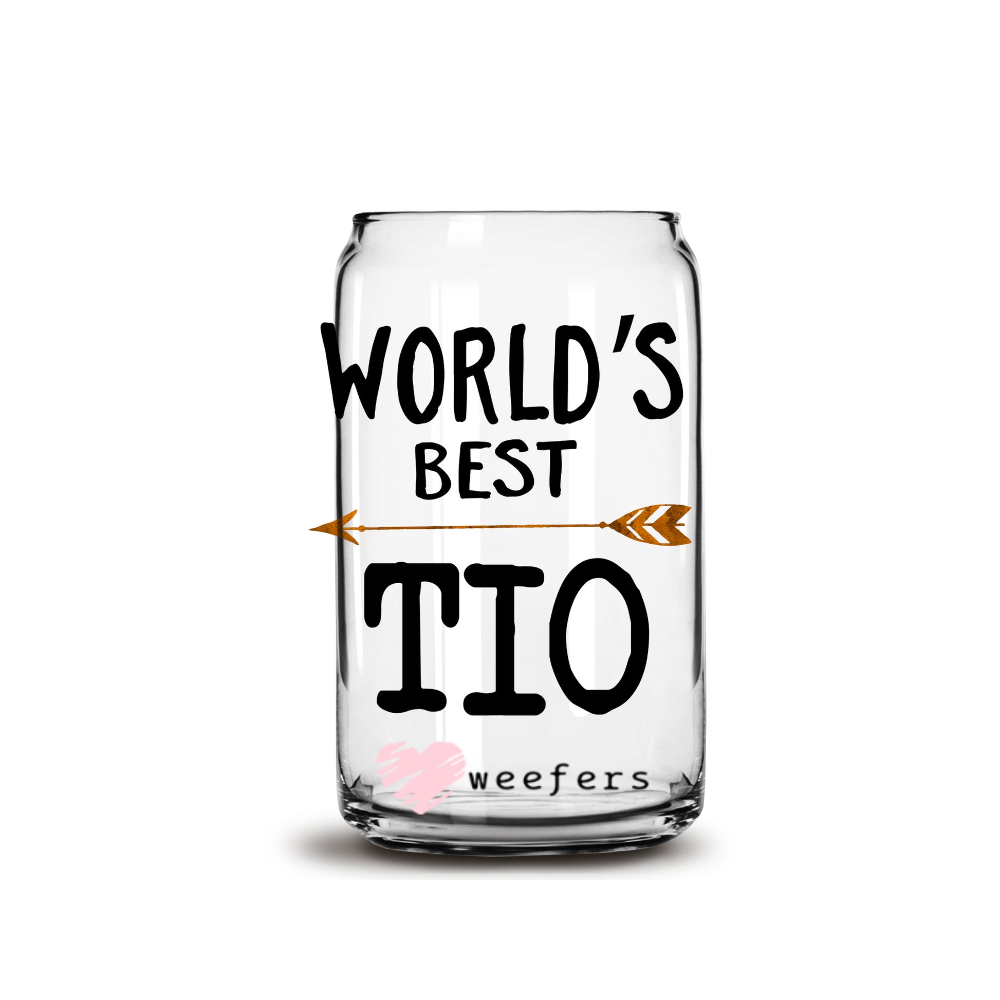 World's Best Tio 16oz Libbey Glass Can UV DTF or Sublimation Wrap - Decal - Weefers