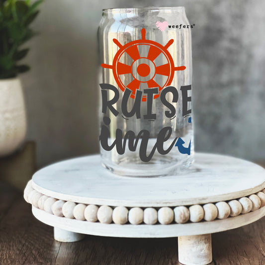 Cruise Time 16oz Libbey Glass Can UV DTF or Sublimation Wrap - Decal Weefers