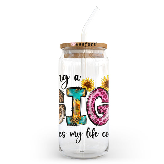 Being a Gigi Makes My Life Complete 20oz Libbey Glass Can UV DTF or Sublimation Wrap - Decal Transfer - Weefers