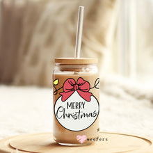 Load image into Gallery viewer, Merry Christmas 16oz Libbey Glass Can UV-DTF or Sublimation Wrap - Decal
