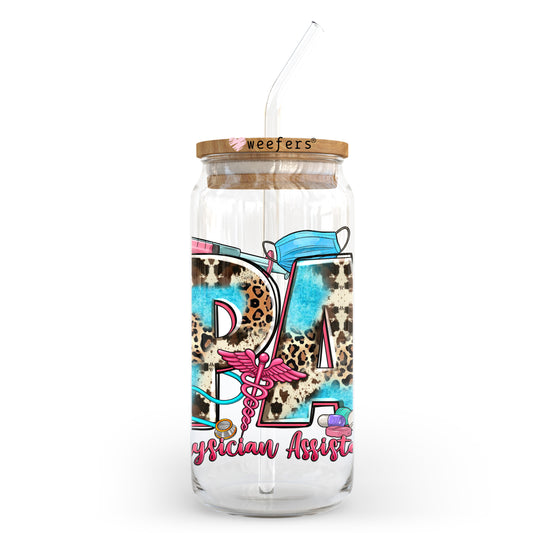 PA Physician Assistant 20oz Libbey Glass Can UV DTF or Sublimation Wrap - Decal Transfer Weefers