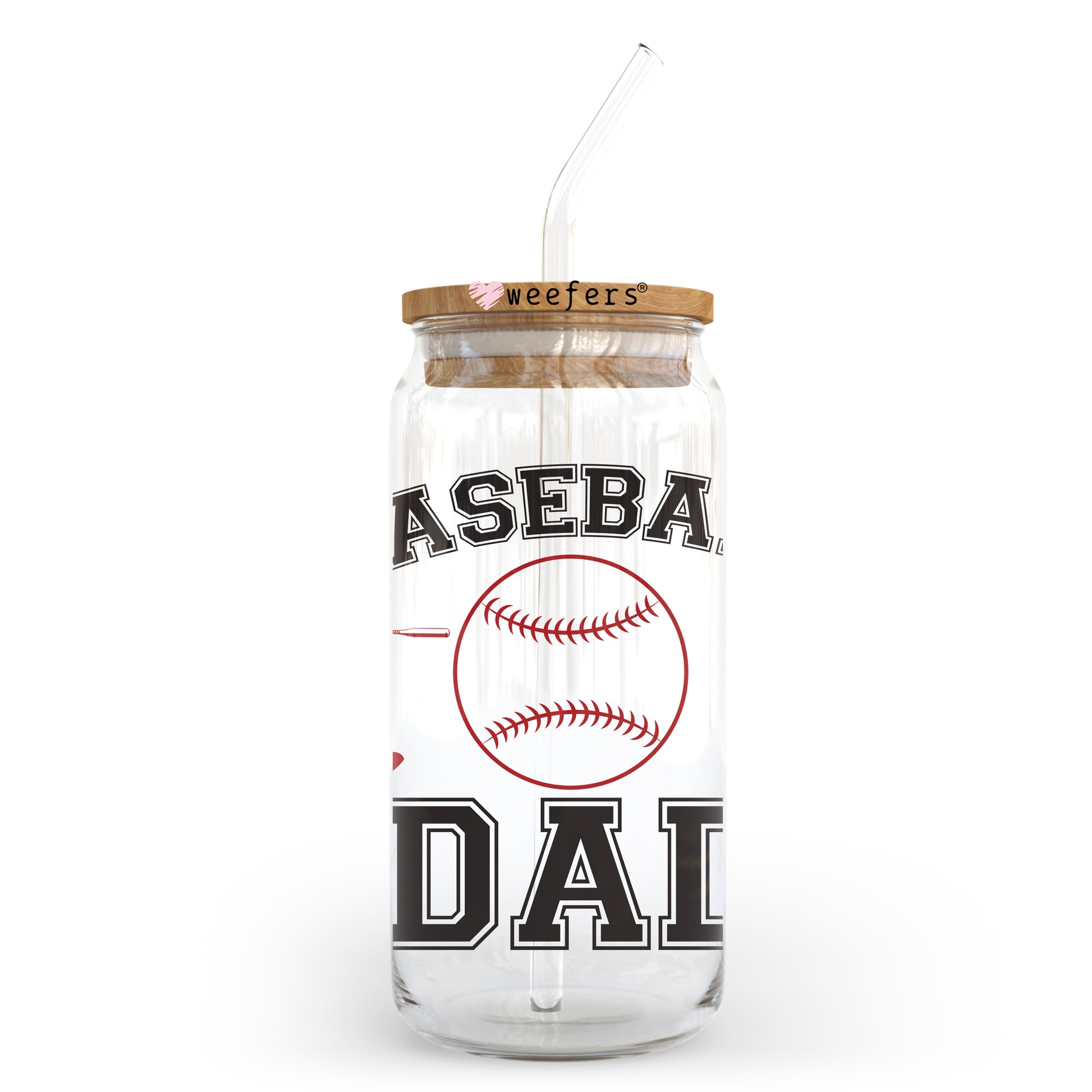 Baseball Dad 20oz Libbey Glass Can, 34oz Hip Sip, 40oz Tumbler UV DTF or Sublimation Decal Transfer - Weefers