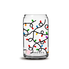Load image into Gallery viewer, Christmas Lights 16oz Libbey Glass Can UV-DTF or Sublimation Wrap - Decal
