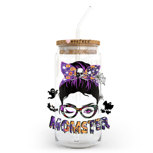 Momster Halloween 20oz Libbey Glass Can, 34oz Hip Sip, 40oz Tumbler UV DTF or Sublimation Decal Transfer - Weefers